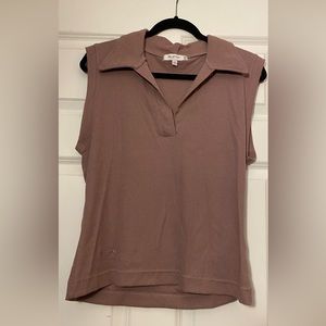 Mauve colored vest top